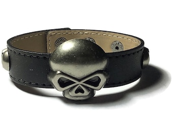 アクセサリー leather studded skull bangle Y2K 00s Punk Rock Bangle Gothic Accessories Leather Wristband Studs