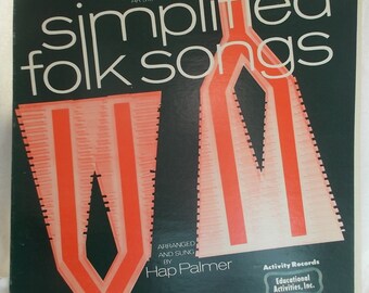 Record Album Vinyl LP Hap Palmer Vintage Simplified Folk Songs Childrens Songs and Motor Skills1969 Price Includes US Shipping