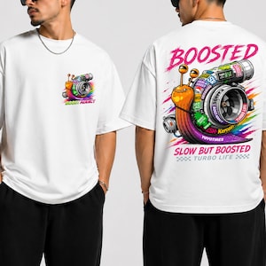 Boost Addict Tee, Turbocharger Snail Shirt, JDM Racing Graphic Tee, Car Lover Gift for Him