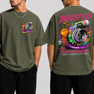 Funny Turbo Shirt, JDM Drift Tee, Boosted Car Enthusiast Graphic T-Shirt, Motorsport Streetwear