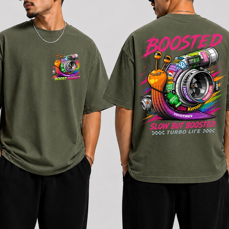 Funny Turbo Shirt, JDM Drift Tee, Boosted Car Enthusiast Graphic T-Shirt, Motorsport Streetwear