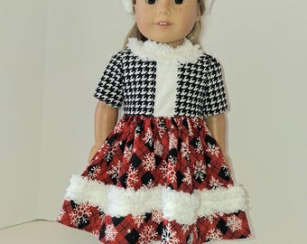 18 inch Doll Dress - Christmas Dinner Dress