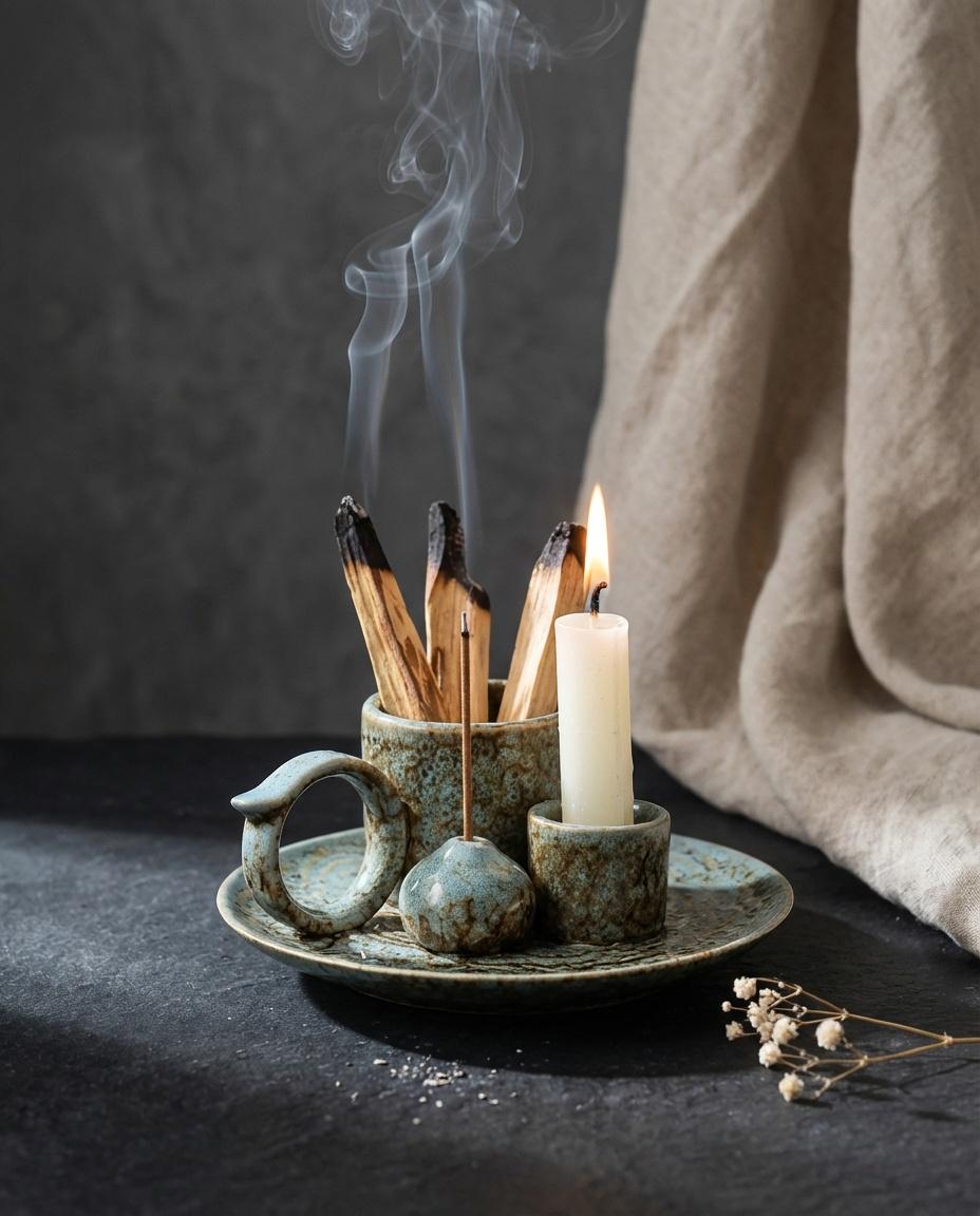 Alta qualità] Ciotola di incenso per ogni incenso, bastoncini di incenso, palo santo, salvia bianca, ciotola di incenso I palo santo e salvia non sono inclusi