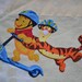 Vintage Super détectives Disney Winnie l’ourson 1 fini Rideau 64 "x 40" Tigrou amitié bébé crèche rétro Disney tissu enfants