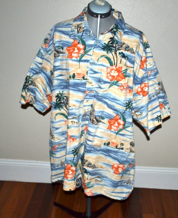 Retro 80s Mens Pierre Cardin Vintage Hawaiian Style Cotton - Etsy