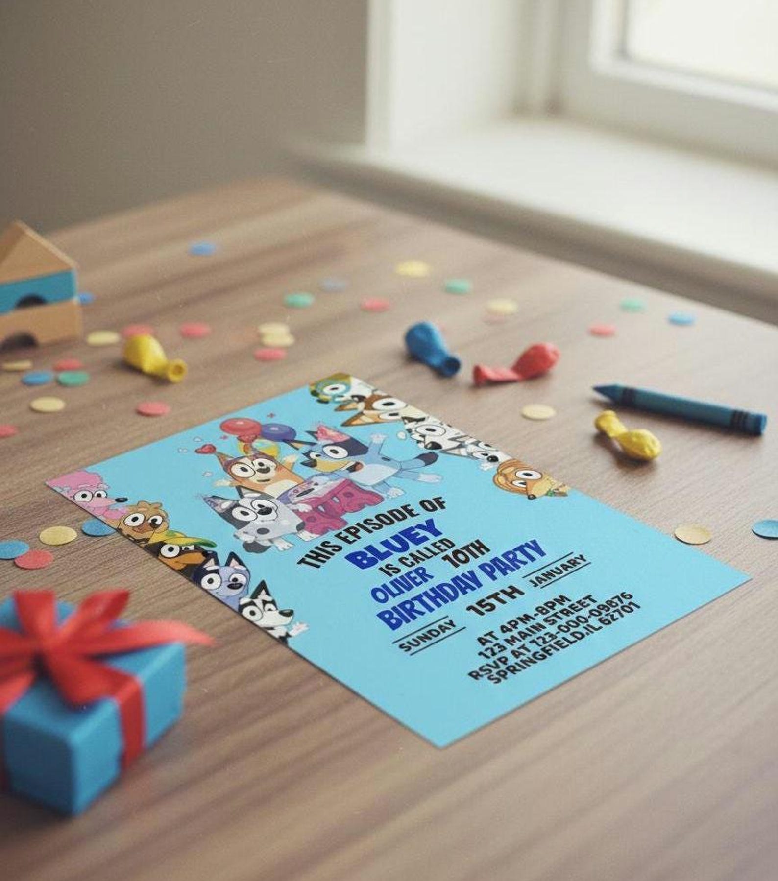 Bluey Birthday Invitation, Editable Canva Party Invite (digital ...