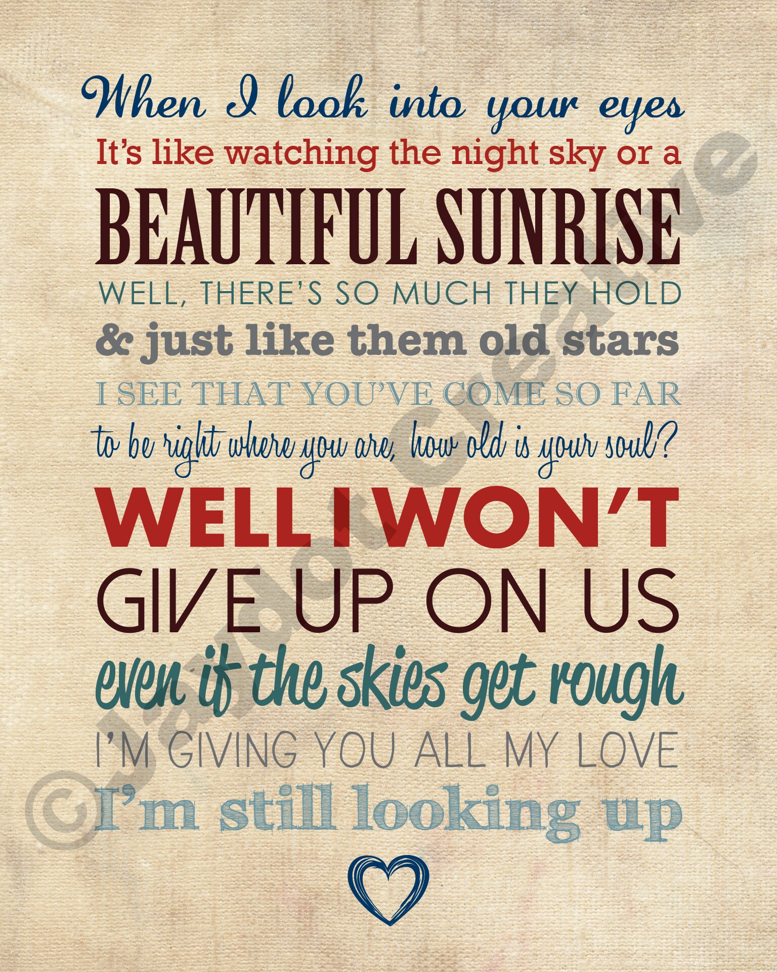 I Wont Give Up On Us Lyrics - s4lamm0