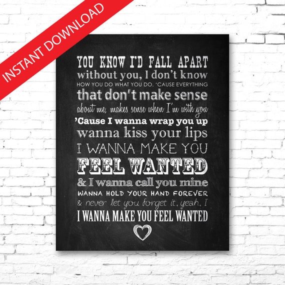 Hunter Hayes Wanted Printable Lyrics Artwork Etsy Hunter Hayes Wanted Printable Lyrics Artwork Etsy
