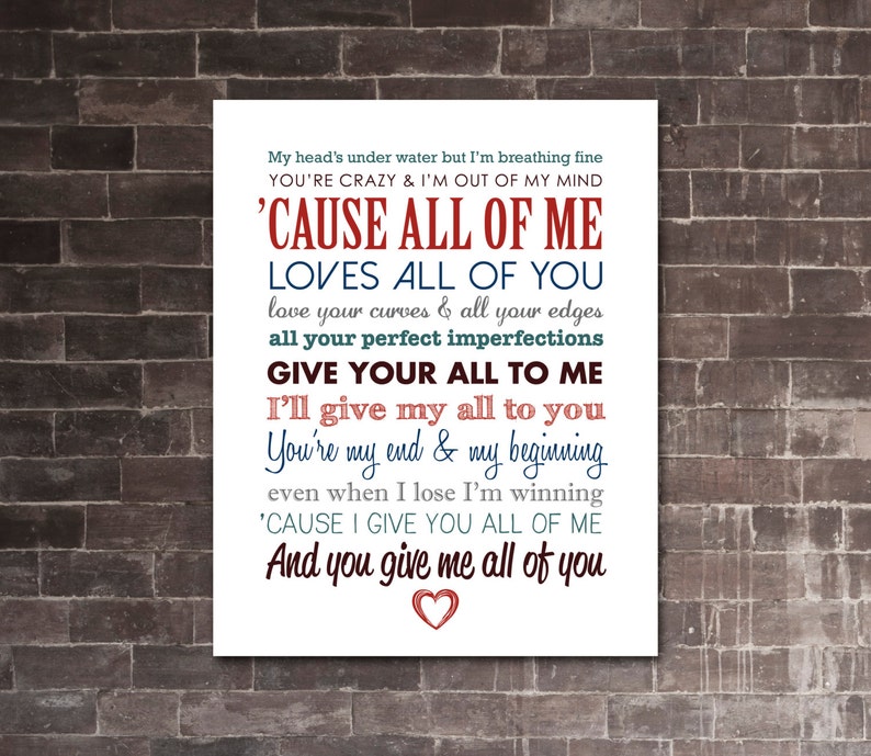 JOHN LEGEND All Of Me PRINTABLE Lyrics Artwork Etsy john-legend-all-of-me-printable-lyrics-artwork-etsy