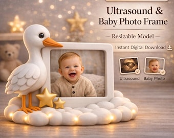 Ultrasound & Baby Photo Frame – STL File for 3D Printing