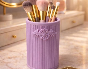 Organizador de brochas de maquillaje STL, soporte para cosméticos