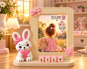 3D Printable Bunny – Personalized Baby & Kids Photo STL