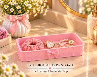 Decorative Organizer Tray STL – Jewelry, Trinket & Catchall Storage