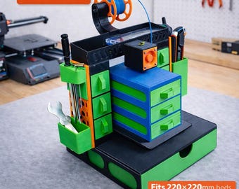 Organizador de herramientas para impresora 3D STL: Mini impresora de escritorio (descarga digital)