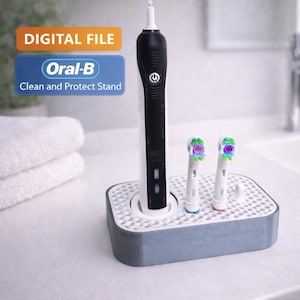 Oral-B Clean & Protect Toothbrush Holder – 3D Printed Organizer (STL File)