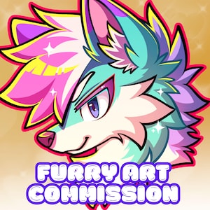 Custom Furry Art Commission, Anthro Fursuit, Fursona Reference Sheet (Digital)