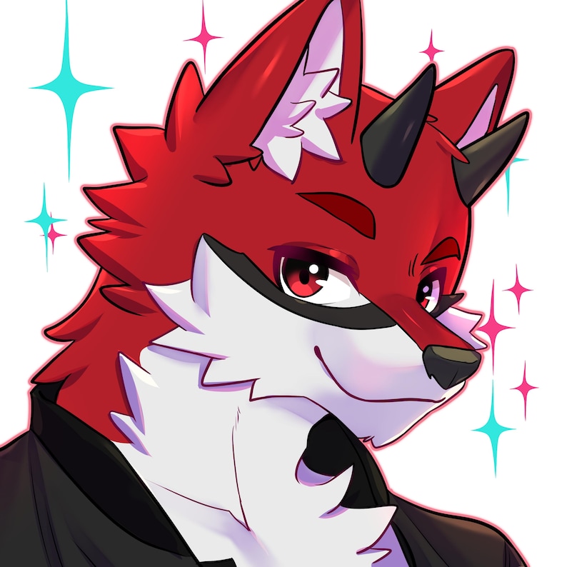 Custom Anthro Furry Art Commission, Profile Picture, Ref Sheet (digital ...