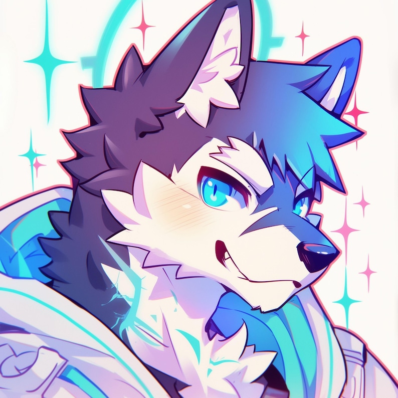 Custom Anthro Furry Art Commission, Profile Picture, Ref Sheet (digital ...