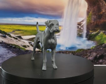 Realistic 3D Printed Boxer Dog Statue | Resin 7cm