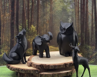 Modern Woodland Animal Sculptures – 3D Printed in PLA