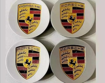 Pack of 4 Hub Wheel Centre Caps Porsche Wheel cover| Silver mirror 76mm