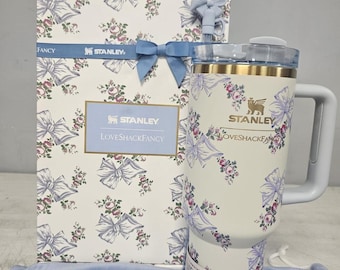 Vaso Stanley Quencher H2.0 FlowState de 40 oz BLOOM Clean Slate Metal