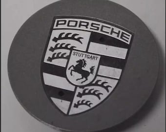 Pack de 4 tapacubos para rueda Porsche, color gris mate, 76 mm