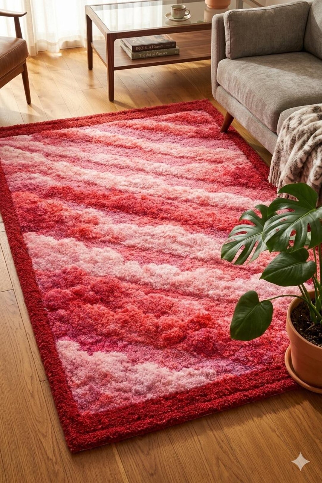 Tufted Area Rug | Boho Patchwork Design, Earth Tones - Etsy