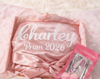 Personalised Prom Robes- Gifts for Her- Prom Queen, Silk Robe