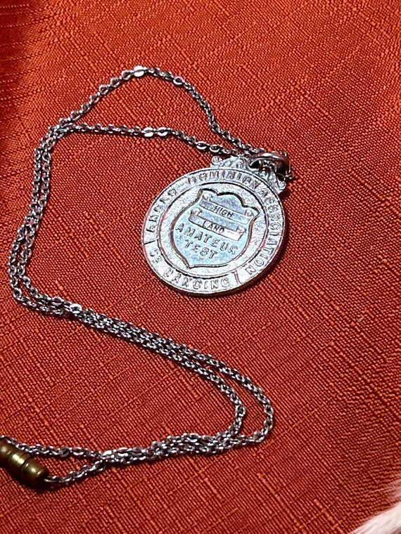Vintage Amateur Swimming Association Medal Necklace: Highland Amateur Test Pendant