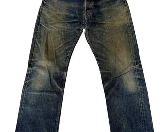 Vintage DENIME Made In Japan Redline Selvedge Distressed Clawmark Jeans