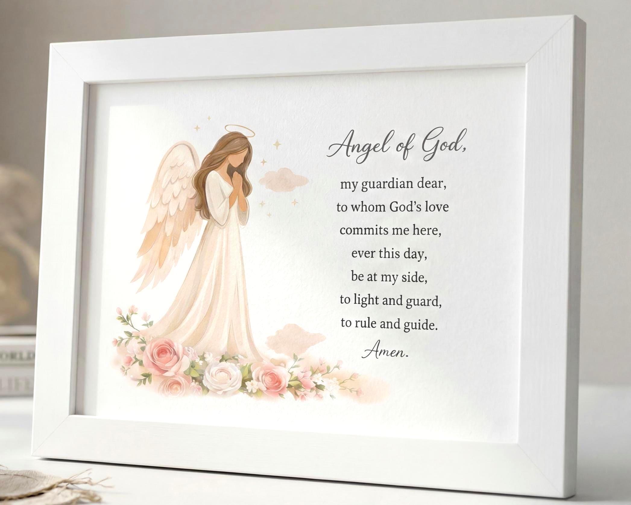 Guardian Angel Prayer Printable – Angel of God Prayer Print – Catholic ...