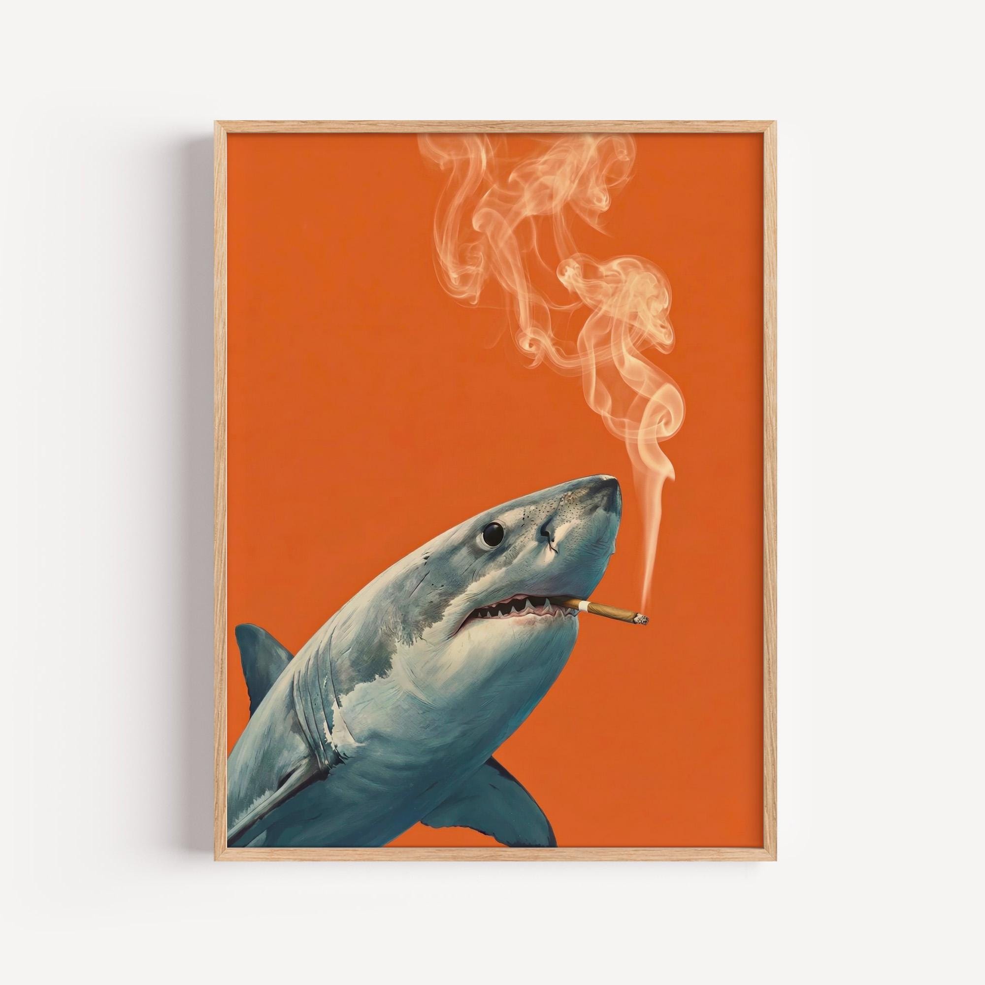 Shark Smoking Art