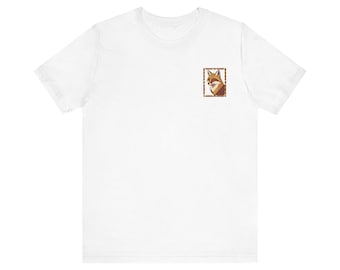 Camiseta con retrato geométrico de zorro / Camiseta con gráfico de zorro