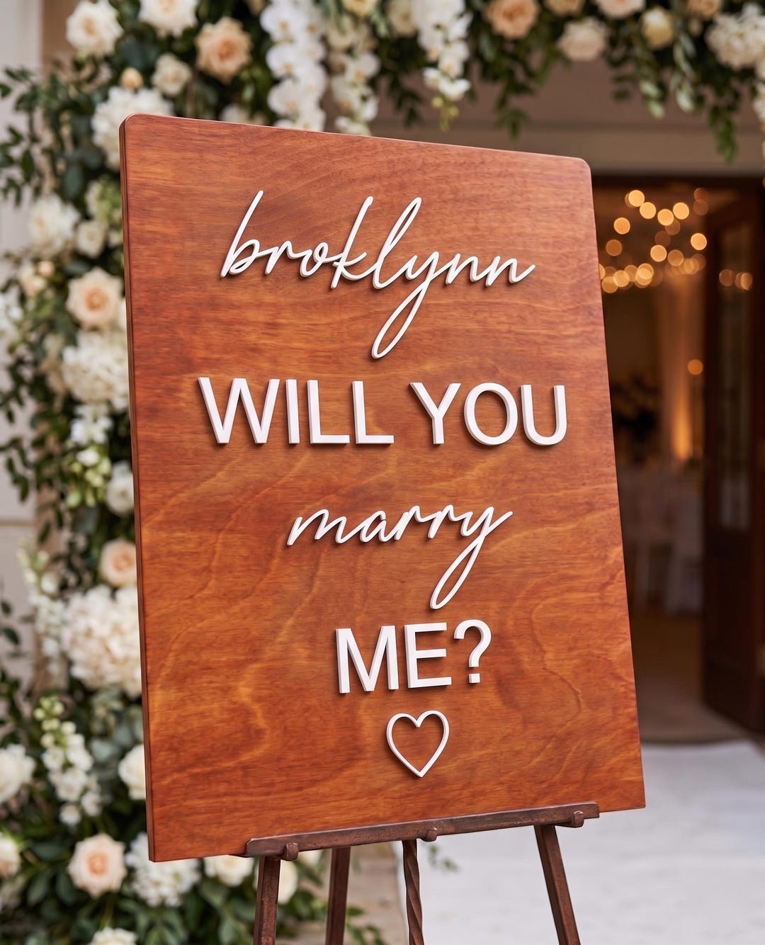 Custom Will You Marry Me Sign, 3D Wooden Proposal Board, Personalized ...