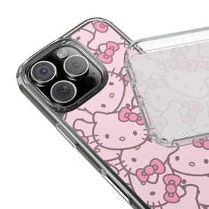 Hello Kitty Pattern Clear Case | Pink Cat Face Phone Case image 8