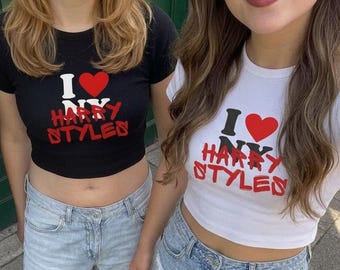styles nyc baby tee, i love harry new york top, matching concert shirts, retro new york tour outfit, together together, i heart harry