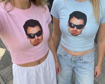 styles glasses baby tee, harry face shirt, funny concert tshirt, vintage portrait top, together together