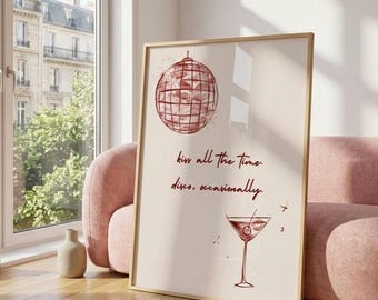 KISSCO Wall Art Kiss all the time Harry kattdo Print Disco