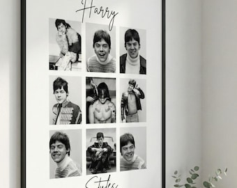 Young Harry Wall Collage Styles Retro Poster 1D Fan gift