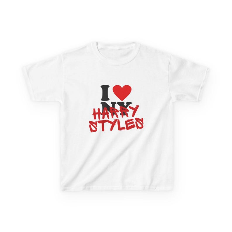 styles nyc baby tee, i love harry new york top, matching concert shirts, retro new york tour outfit, together together, i heart harry image 3