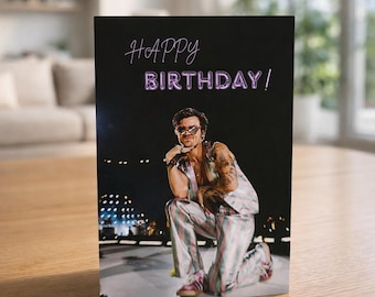 Styles Happy Birthday Card Greeting Print Harry Fan Gift