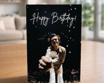 Harry Fan Happy Birthday Card Greeting Print Styles Fan Gift
