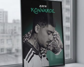 Konakol Zayn Print, Album Poster, Malik Print, Zquad Wall Art, 1D Fan Gift, Tour Poster