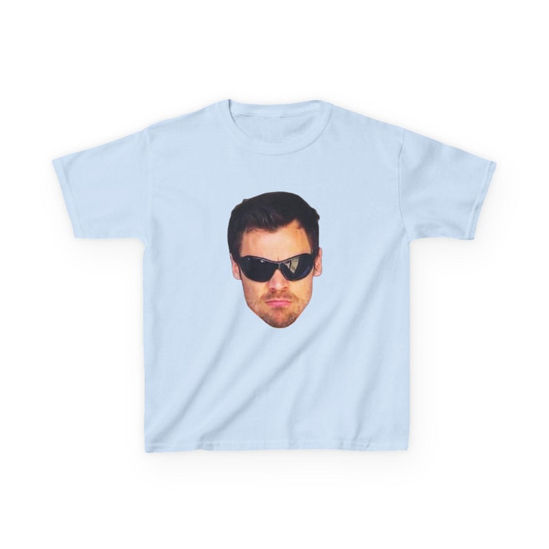 styles glasses baby tee, harry face shirt, funny concert tshirt, vintage portrait top, together together Light Blue