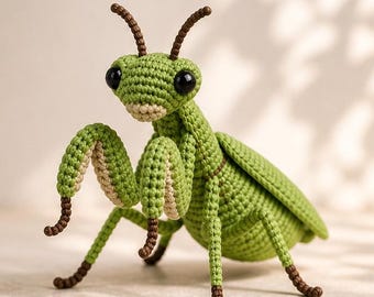 Realistic Mantis Crochet Pattern PDF, Amigurumi Insect Plush DIY (Digital Download)