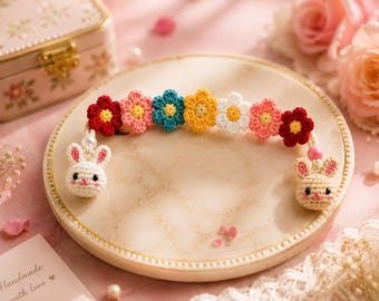 Crochet Flower Bracelet Pattern, Floral Wristband Tutorial, Handmade Jewelry (PDF Pattern)