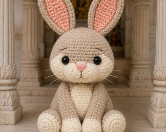 Realistic Rabbit Crochet Pattern PDF, Amigurumi Woodland Hare Tutorial (Digital Download)