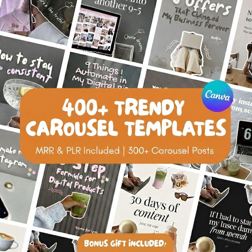 400+ Instagram Carousel Designs for Faceless Pages | Canva Templates ...