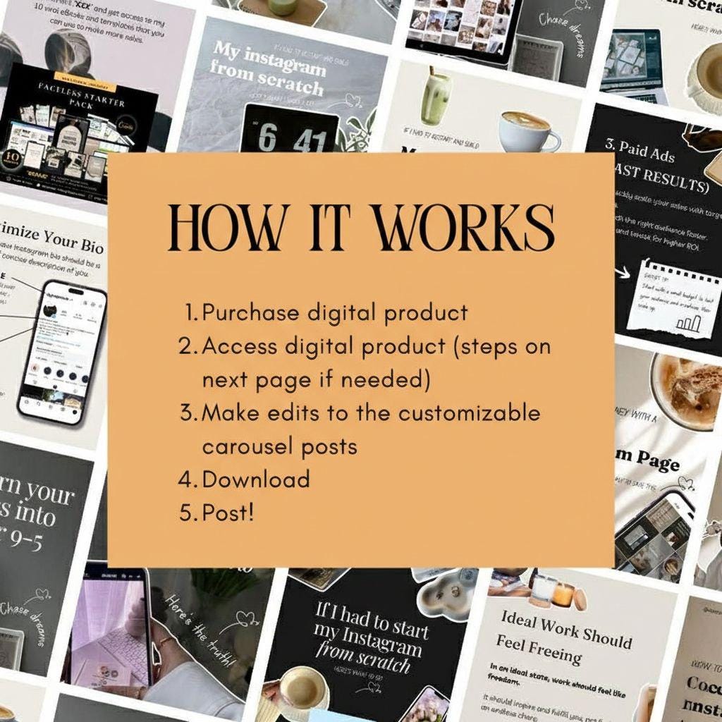 400+ Instagram Carousel Designs for Faceless Pages | Canva Templates ...